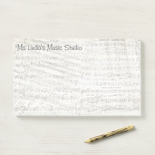 Post-it® Notes de post-it de musique extra-volumineuses (Sur un bureau)