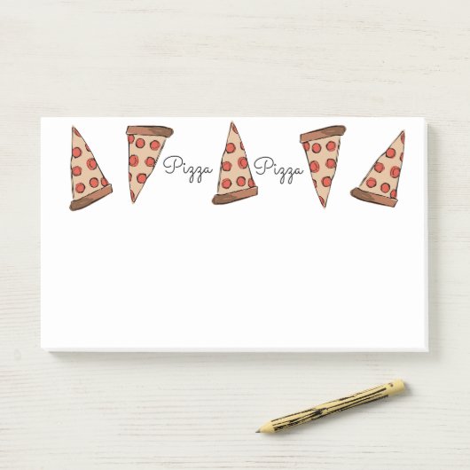 Post-it® Notes de post-it de pizza (Sur un bureau)