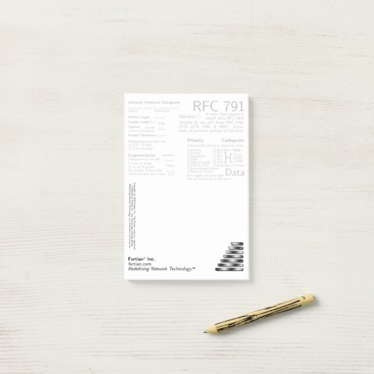 Post-it® Notes de post-it de post-its de RFC 791 (Sur un bureau)