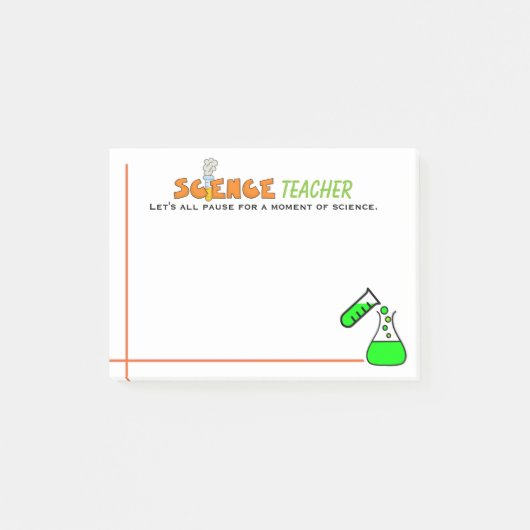 Post-it® Notes de post-it de professeur de Sciences (Devant)