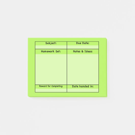 Post-it® Notes de post-it de projet de travail (Devant)