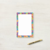 Post-it® Notes de post-it de puzzle d'aquarelle de (Sur un bureau)