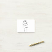 Post-it® Notes de post-it de rennes de rennes de ligne de c (Sur un bureau)