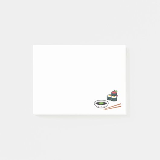 Post-it® Notes de post-it de repas de sushi (Devant)