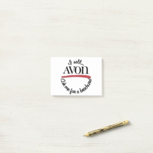 Post-it® Notes de post-it de représentant d'Avon (Sur un bureau)