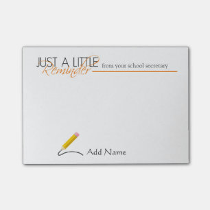 Post-it® Notes de post-it de secrétaire Custom Name d'école