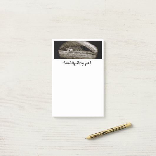 Post-it® Notes de post-it "de taches somnolentes", 4 x 6 (Sur un bureau)