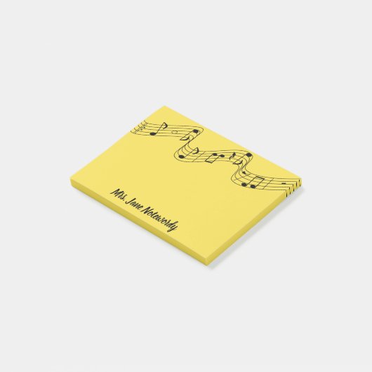 Post-it® Notes de post-it de thème de musique (Incliné)