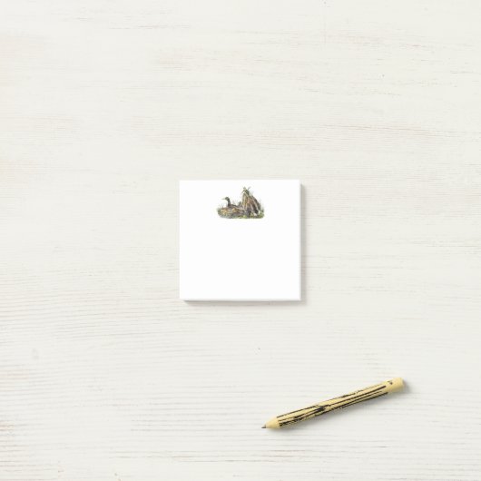 Post-it® Notes de post-it des canards 3x3 de Mallard (Sur un bureau)