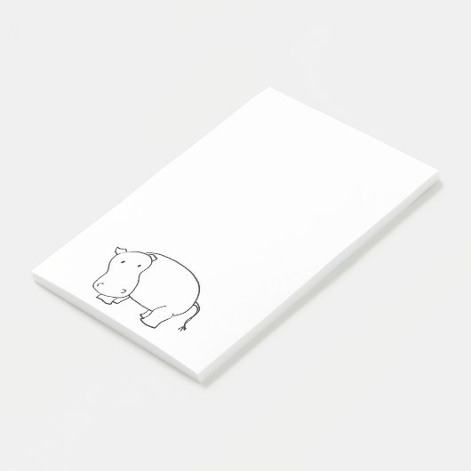 Post-it® Notes de post-it d'hippopotame (Incliné)