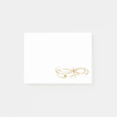 Post-it® Notes de post-it d'ornement d'or (Devant)