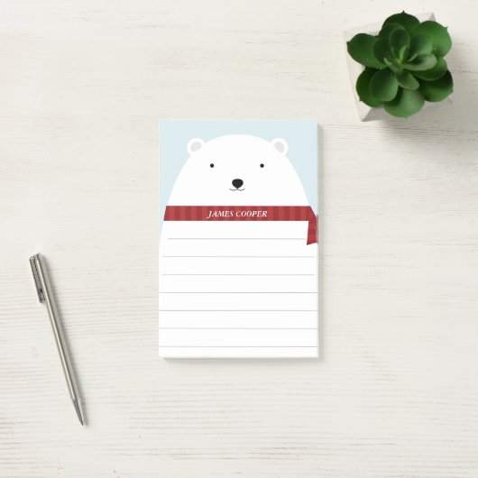 Post-it® Notes de post-it douces d'ours blanc (Bureau)