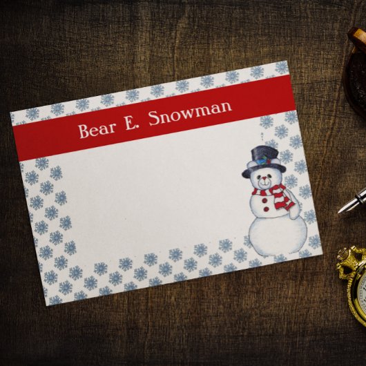Post-it® Notes de post-it d'ours de bonhomme de neige