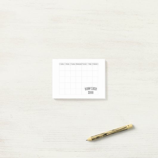 Post-it® Notes de post-it du calendrier (Sur un bureau)