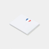 Post-it® Notes de Post-it du coeur français (Incliné)