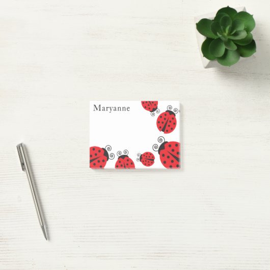 Post-it® Notes de post-it du monogramme de mûre Little Lady (Bureau)