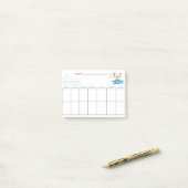 Post-it® Notes de post-it du planificateur hebdomadaire amu (Sur un bureau)