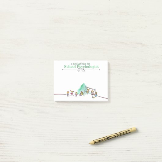 Post-it® Notes de post-it du psychologue d'école (Sur un bureau)