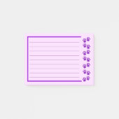 Post-it® Notes de post-it Empreinte de patte violet (Devant)