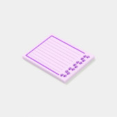 Post-it® Notes de post-it Empreinte de patte violet (Incliné)