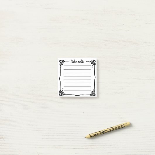 Post-it® Notes de post-it encadrées musicales (Sur un bureau)