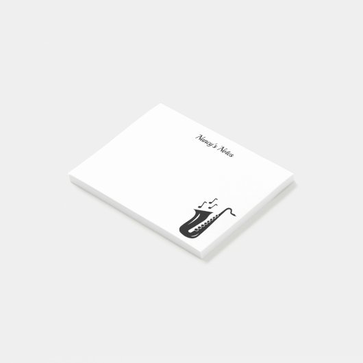 Post-it® Notes de post-it faites sur commande de saxophone (Incliné)