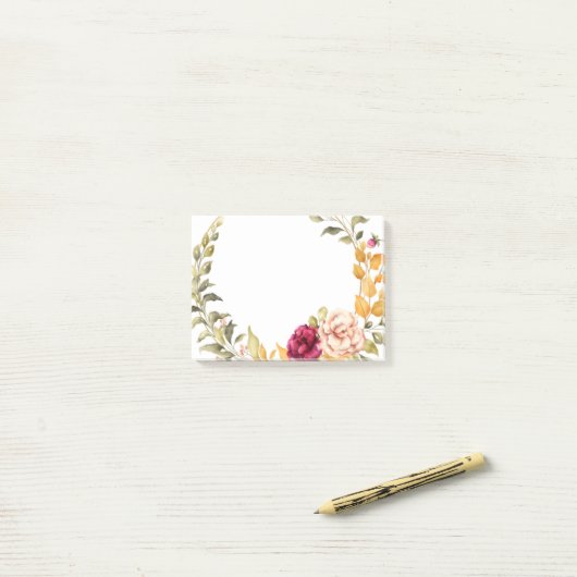 Post-it® Notes de post-it florales (Sur un bureau)