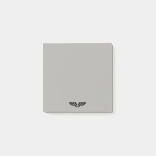Post-it® Notes de post-it grises d'ailes chiques (Devant)