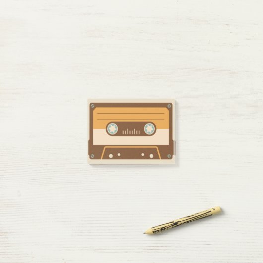 Post-it® Notes de post-it illustrées d'enregistreur à (Sur un bureau)