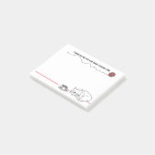 Post-it® Notes de post-it intelligentes d'humour de chat (Incliné)