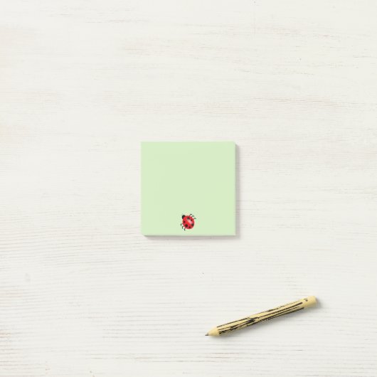 Post-it® Notes de post-it mignonnes de Madame Bug (Sur un bureau)