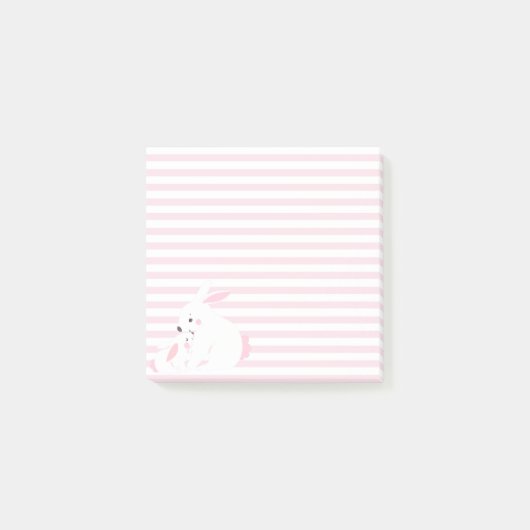 Post-it® Notes de post-it mignonnes de post-its du lapin | (Devant)