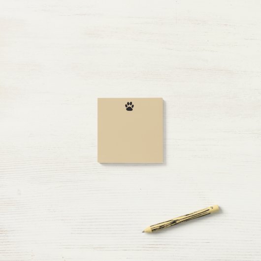 Post-it® Notes de post-it mignonnes d'empreinte de patte (Sur un bureau)