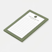 Post-it® Notes de post-it monogramme minimales (Incliné)