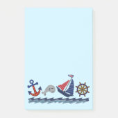 Post-it® Notes de post-it nautiques de motif (Devant)