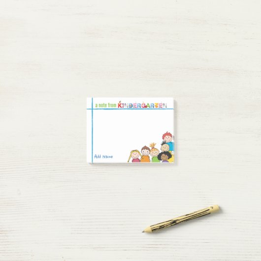 Post-it® Notes de post-it nommées faites sur commande (Sur un bureau)