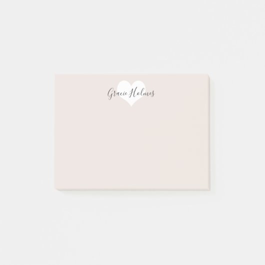Post-it® Notes de post-it personnalisées de coeur (Devant)