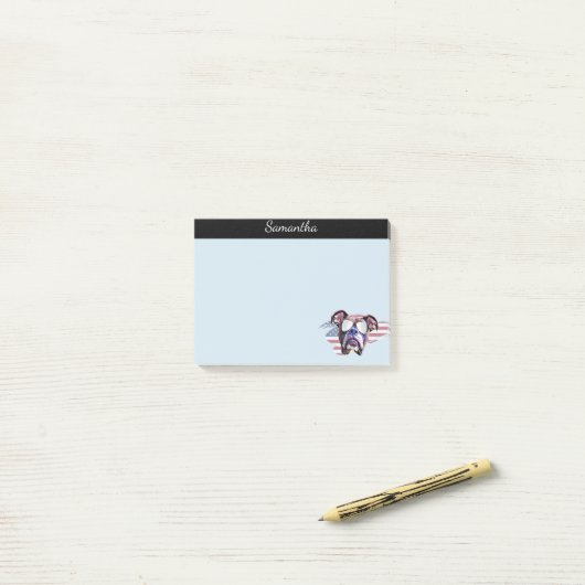 Post-it® Notes de post-it personnalisées par chien de (Sur un bureau)