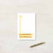 Post-it® Notes de post-it personnalisées par girafe de (Sur un bureau)