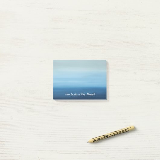 Post-it® Notes de post-it personnalisées par océan d'Ombre (Sur un bureau)