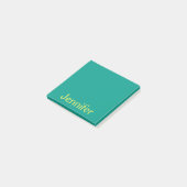 Post-it® Notes de post-it personnalisées par vert turquoise (Incliné)