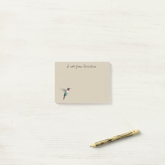 Post-it® Notes de post-it personnalisées pour les colibris  (Sur un bureau)
