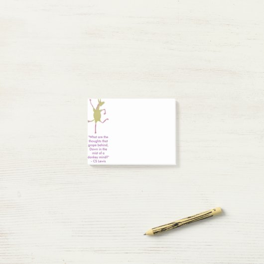 Post-it® Notes de post-it radieuses d'âne de Jennets (Sur un bureau)