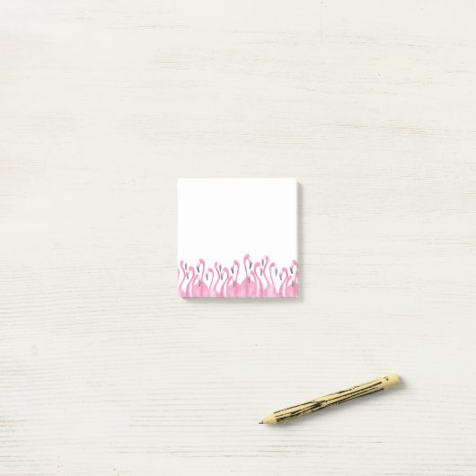 Post-it® Notes de post-it roses de Flamant rose (Sur un bureau)
