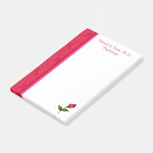 Post-it® Notes de post-it roses de remous rouges et roses (Incliné)