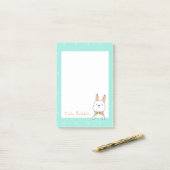 Post-it® Notes de post-it sur lapin mou (Sur un bureau)