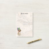 Post-it® Notes de post-it sur le pointre à cheveux courts a (Sur un bureau)