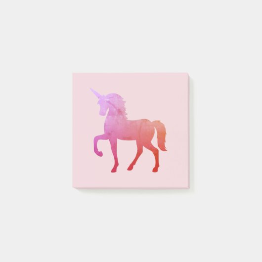Post-it® Notes de post-it Unicorne rose (Devant)