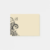 Post-it® Notes de post sur le monogramme floral (Devant)