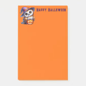 Post-it® Notes de poste du hibou d'Halloween (Devant)